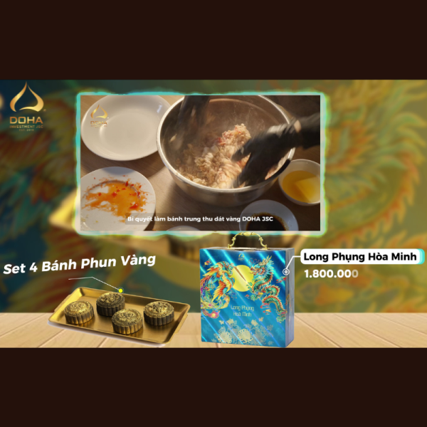 DOHA - Nơi tinh hoa bánh Trung Thu thăng hoa cùng nghệ thuật dát vàng